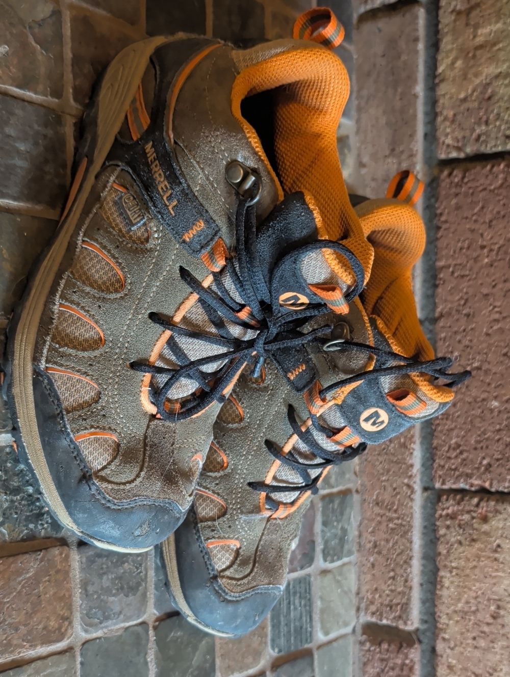 Merrell Brown and Orange Trail Running Shoes